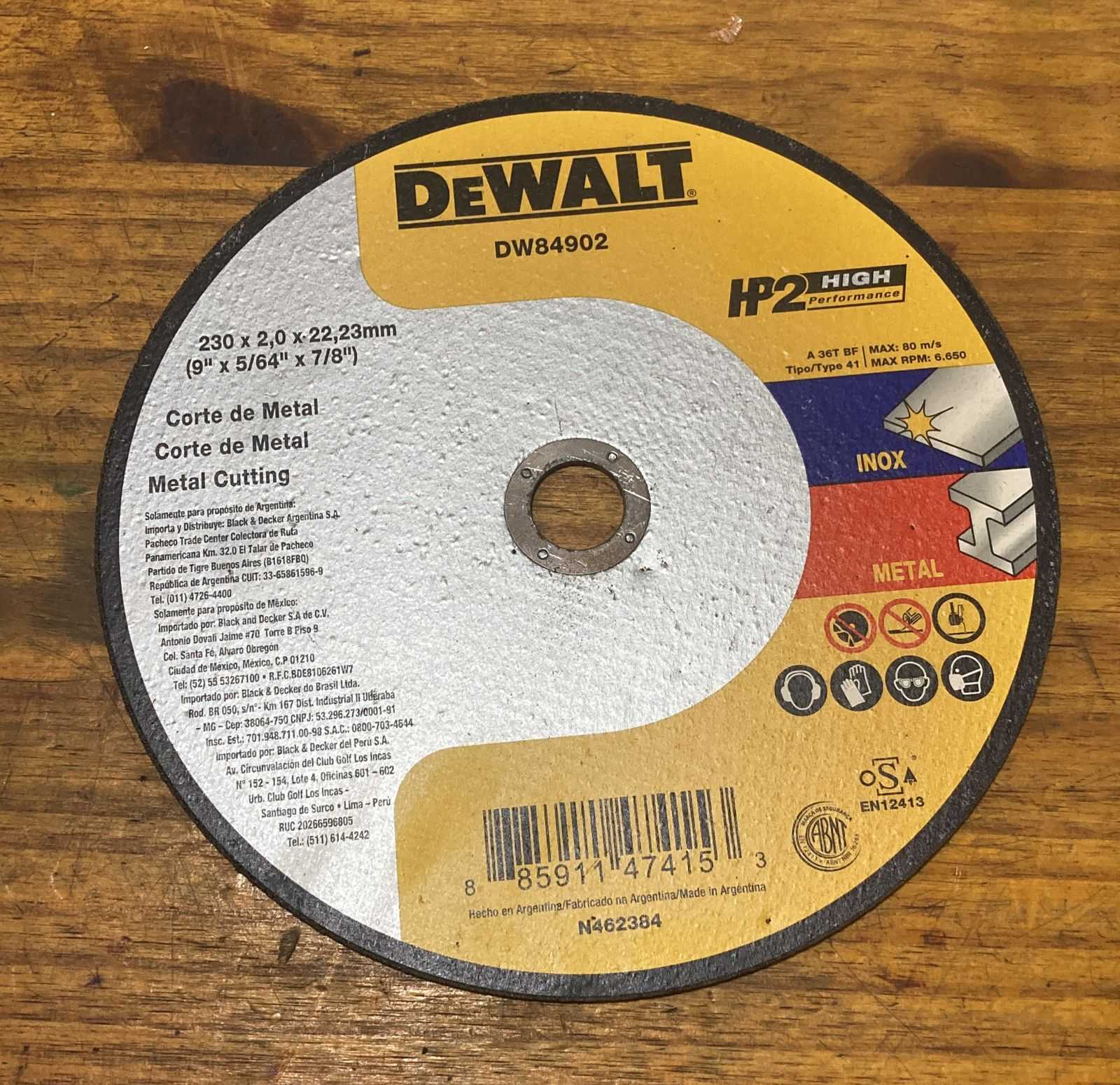 Precio 3 000,00 dewalt  Disco corte 9 pulgadas