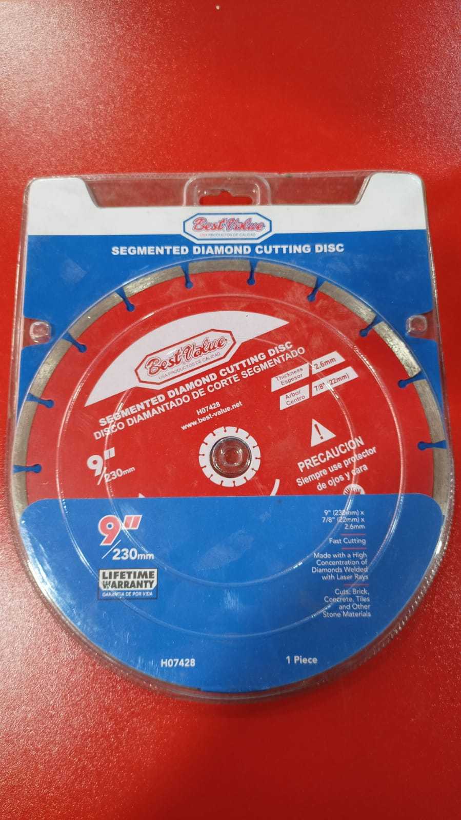 Precio 10 000,00 Best Value  Disco diamantado segmentado 9 pulgadas Best Value