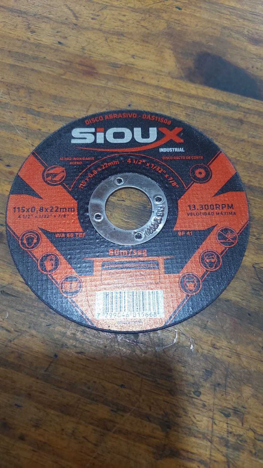 Precio 1 300,00 sioux  Disco corte fino 4.5 pulgadas