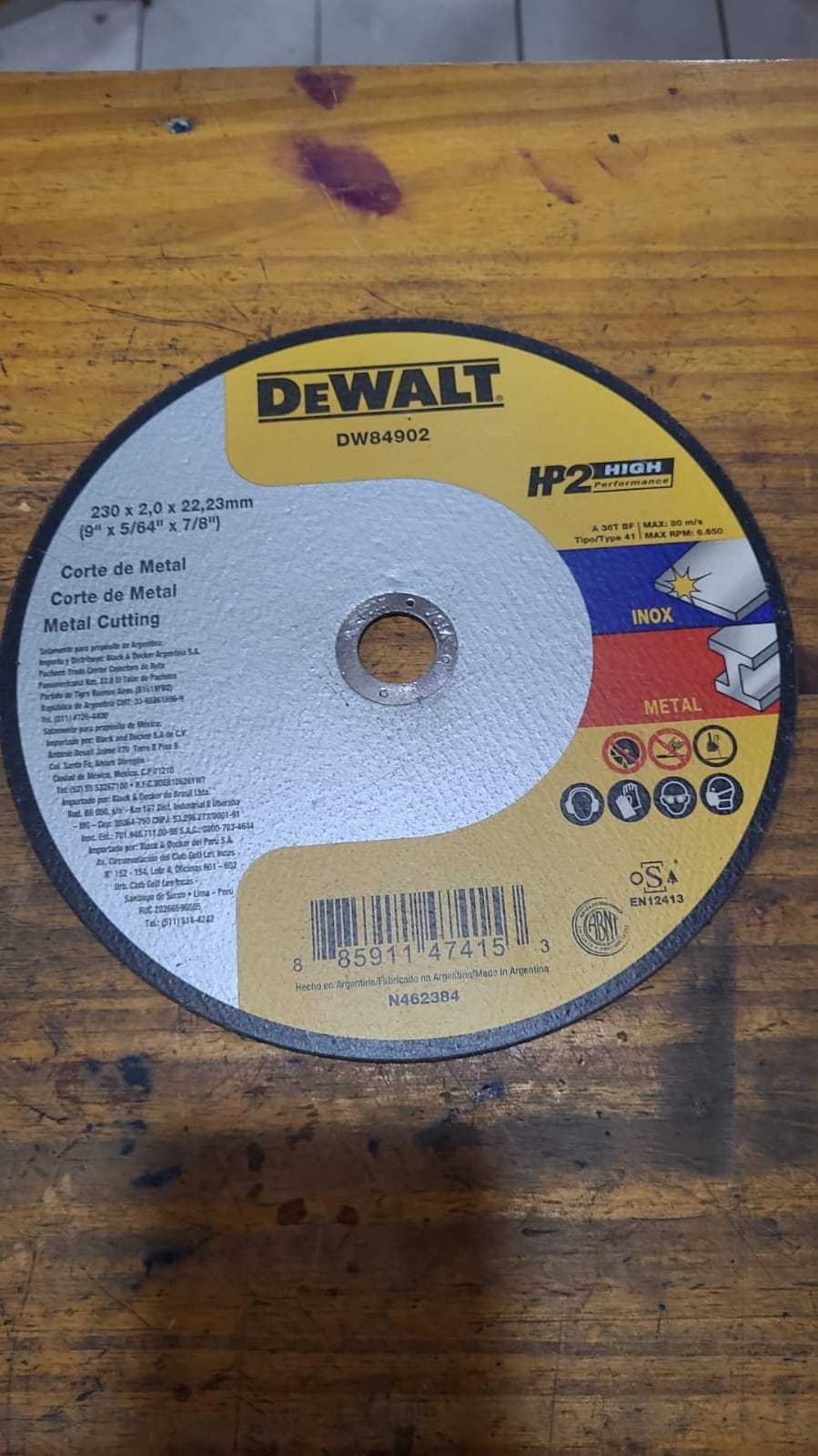 Precio 3 000,00 dewalt  Disco corte 7 pulgadas