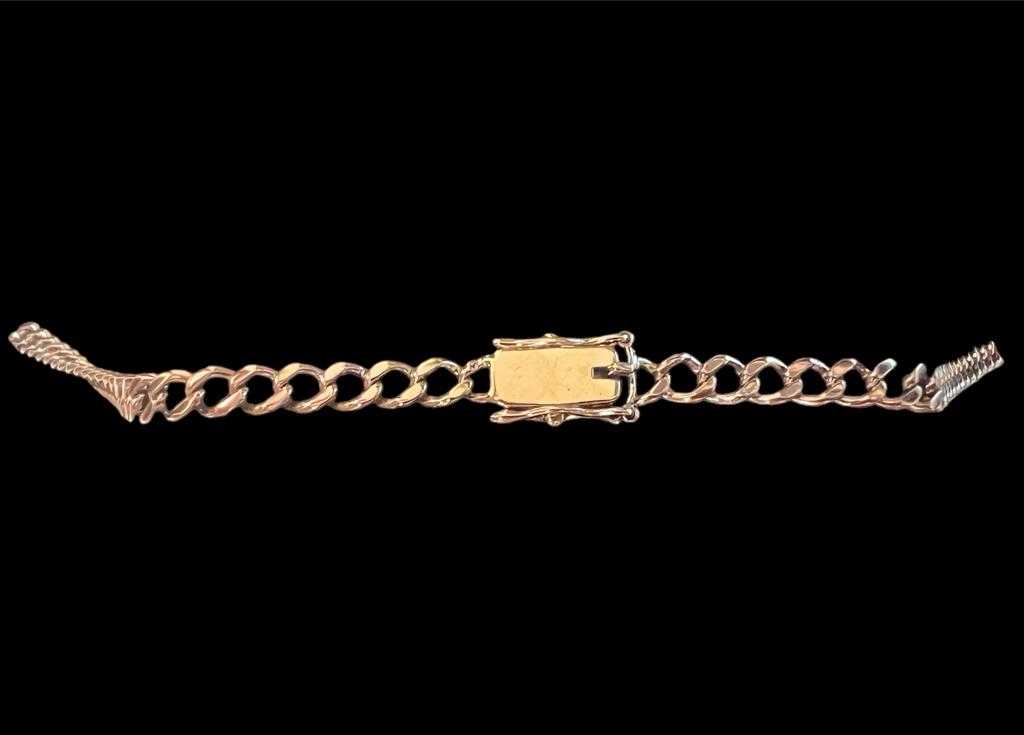 Precio 787 500,00   cadena martillada largo 30cm peso 31.46gr con cierre tranca de cajon de seguridad en ochos