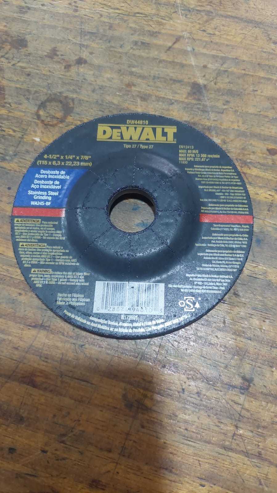 Precio 2 000,00 dewalt  Disco corte grueso 4.5 pulgadas