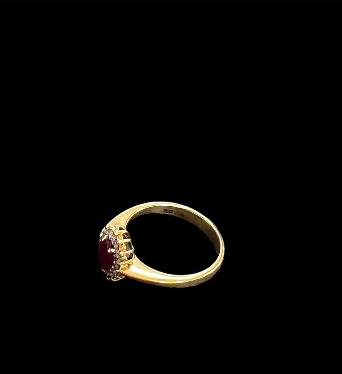 Precio 515 000,00   Anillo con rubi y diamantes talla 7