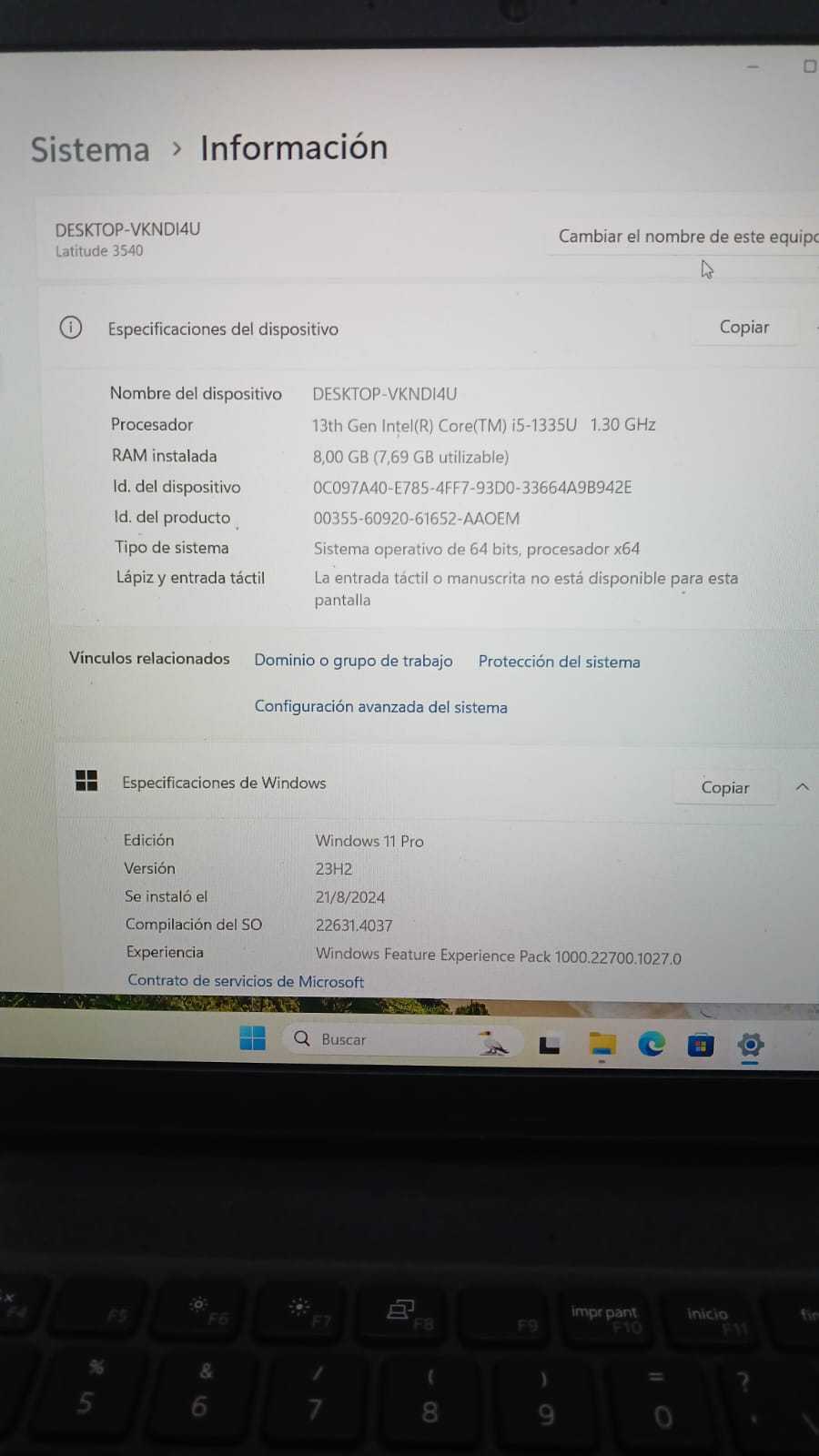 Precio 250 000,00 dell latitude 3540 laptop con cargador  i5 13th 256gb  SSDD 8 gbram