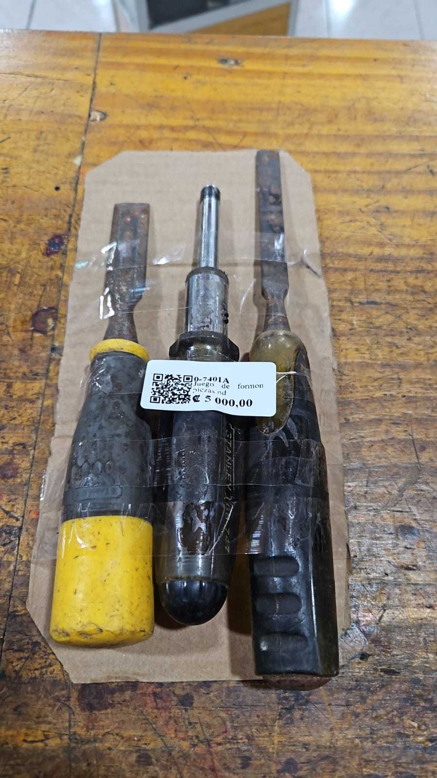 Precio 5 000,00 nd  Juego de formon 3 piezas