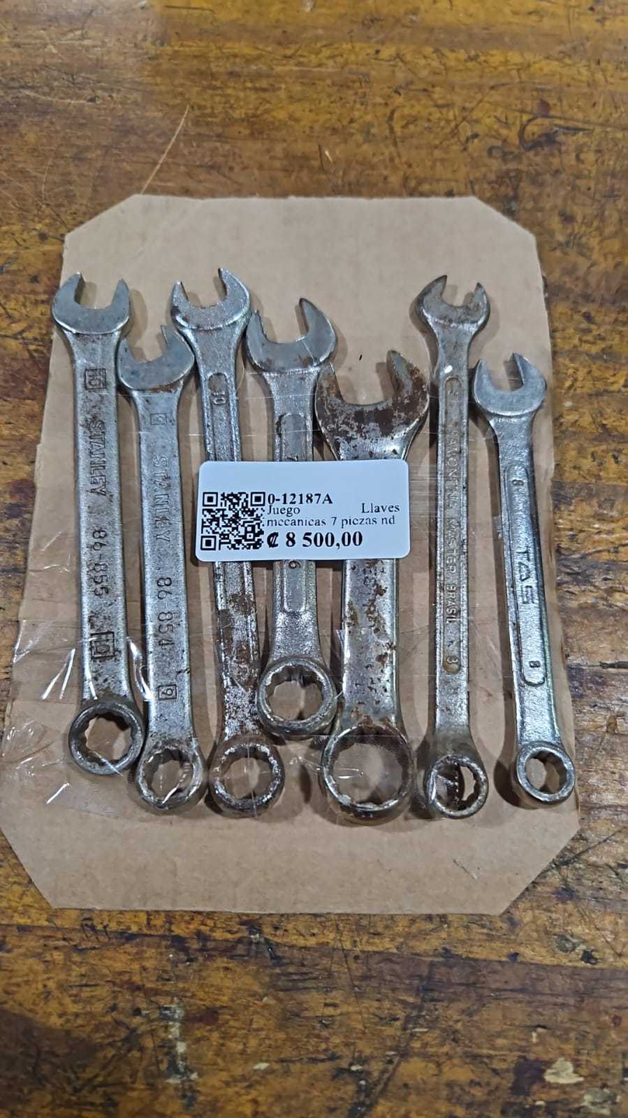 Precio 8 500,00 nd  Juego Llaves mecanicas 7 piezas