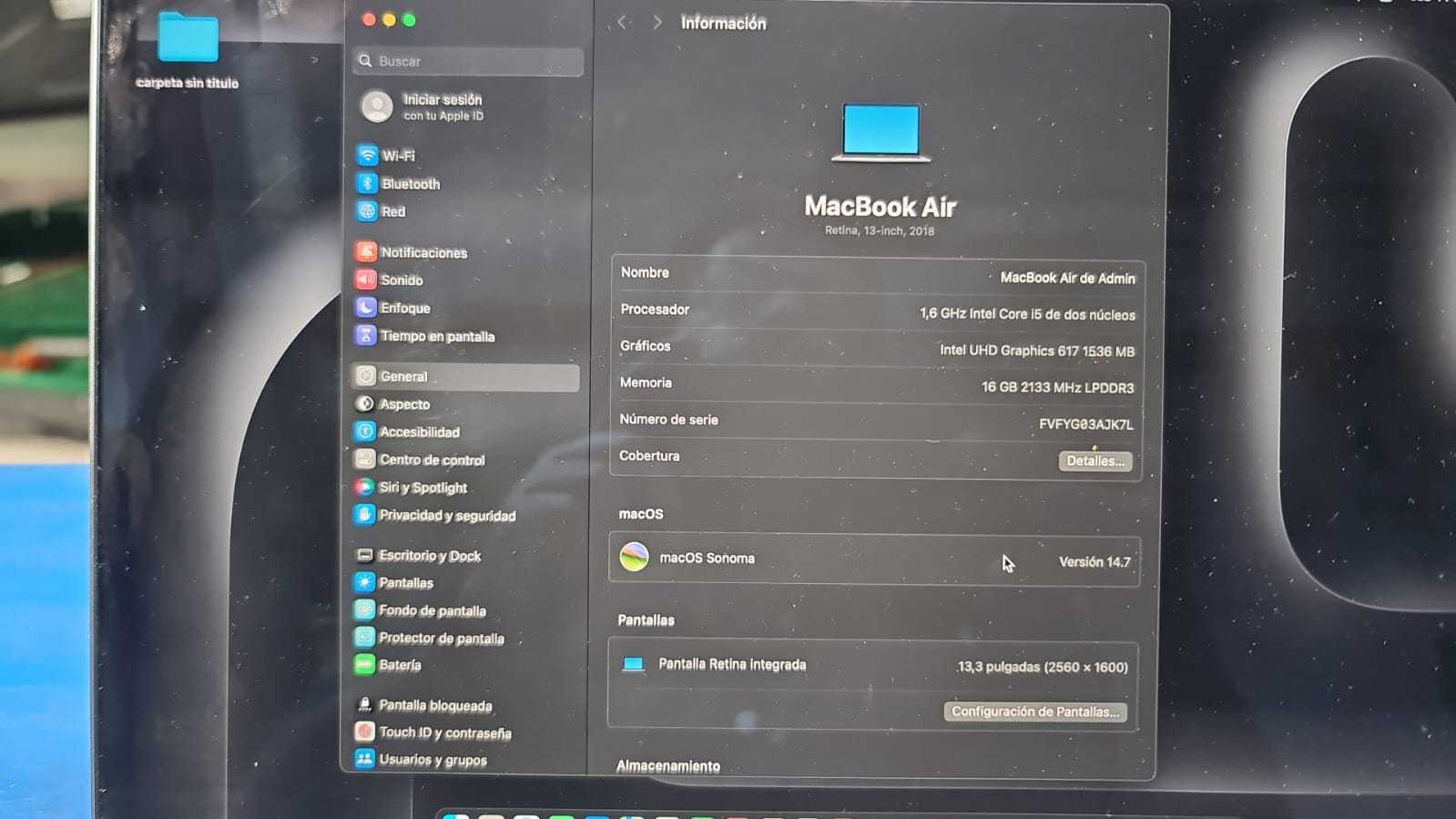 Precio 145 000,00 APPLE MACBOOK AIR 2018 MACBOOK 2018 I5 CARGADOR ESTUCHE 874 ciclos
