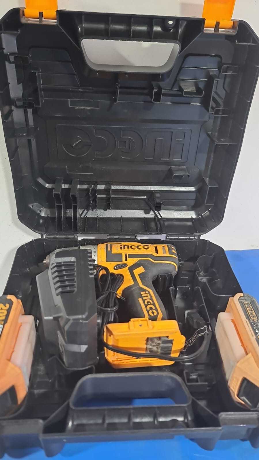 Precio 65 000,00 INGCO CDLI2002 TALADRO ATORNILLADOR 20V   2 BAT. Y CARGADOR CON ESTUCLE