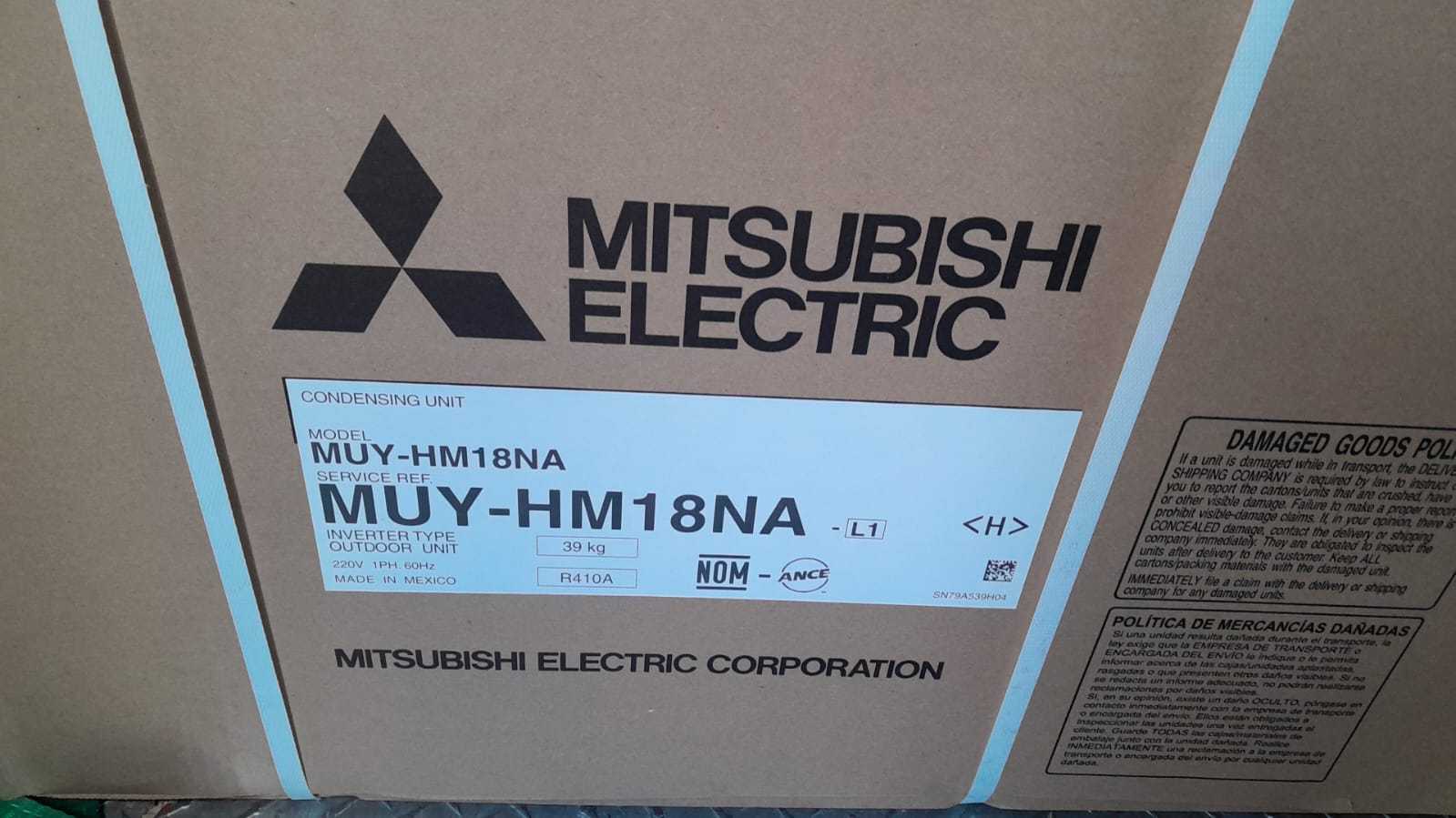 Precio 250 000,00 Mitsubishi Electric MUY HM18NA Aire acondicionado Mitsubishi Electric MUZ HM18NA 18 000 BTU Tecnología INVERTER en caja nuevo