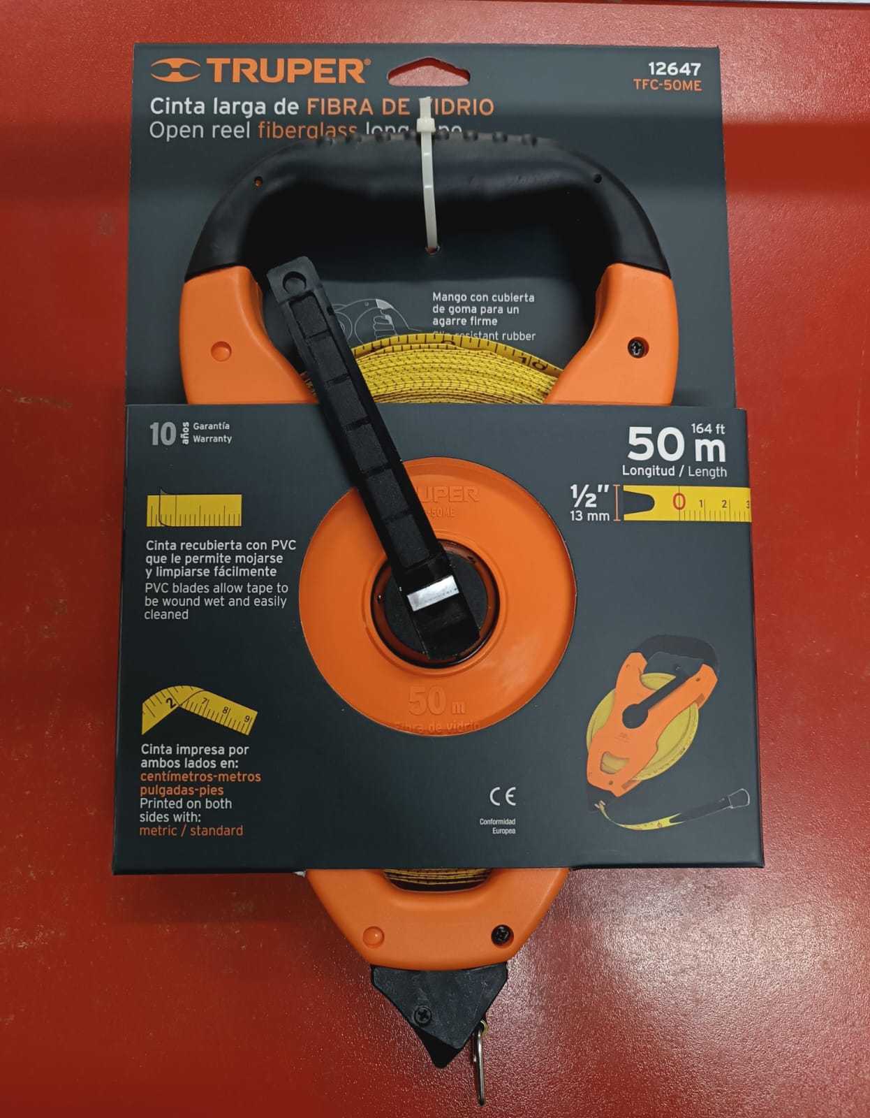Precio 8 000,00 Truper  Cinta larga fibra de vidrio Truper