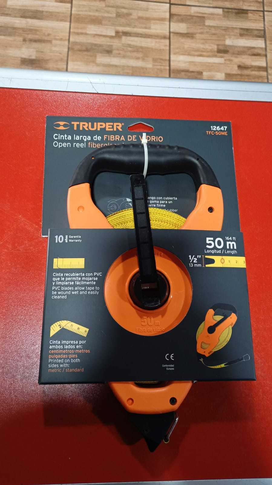 Precio 8 000,00 TRUPER  Cinta larga fibra de vidrio Truper