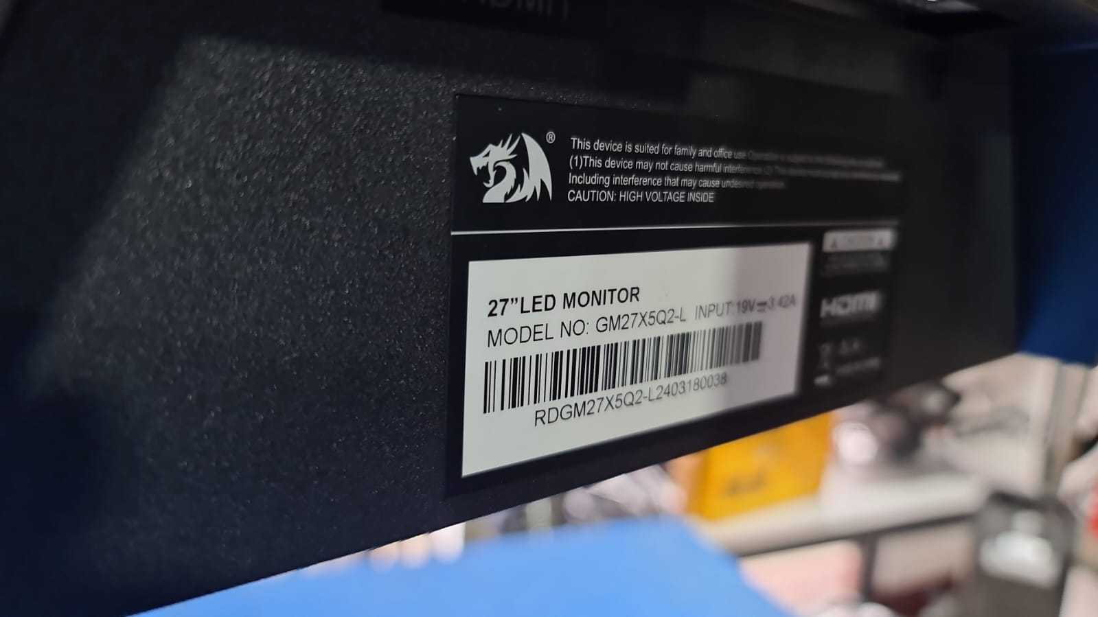 Precio 75 000,00 REDDRAGON GM27X5Q2-L MONITOR 27 PULG HDMI Y DISPLAY PORT  GAMER RESOLUCION 2560X1440 240HZ IPS