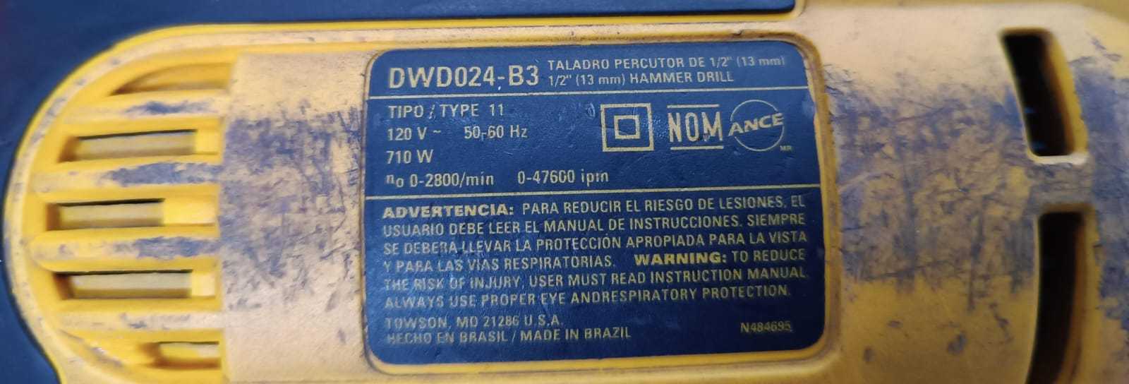 Precio 40 000,00 DeWalt dwd024-b3 taladro  650w precutor