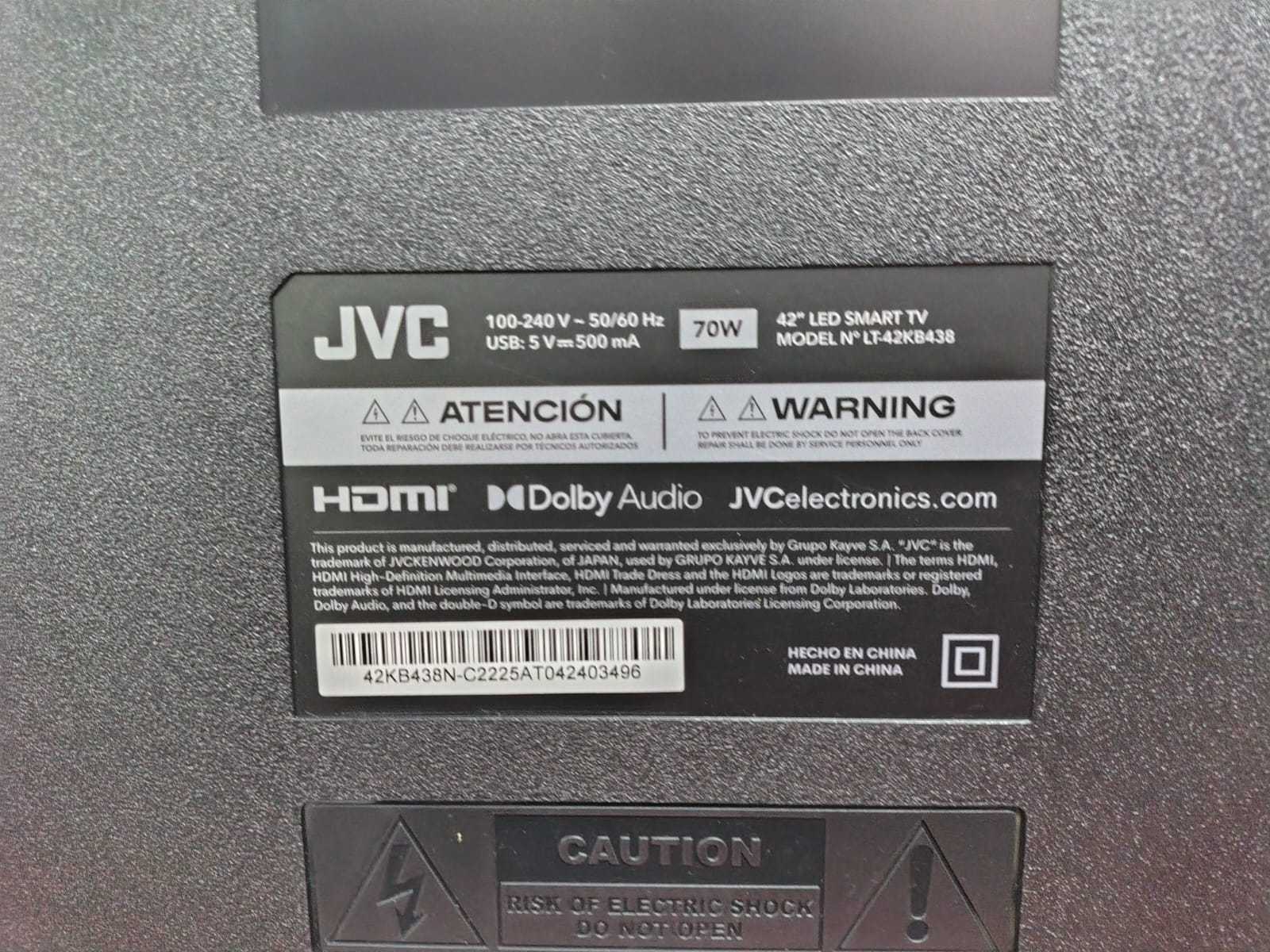 Precio 100 000,00 jvc lt 42kb438 Pantala 42 pulgadas JVC LT 42KB438 con control y patas en caja android 11