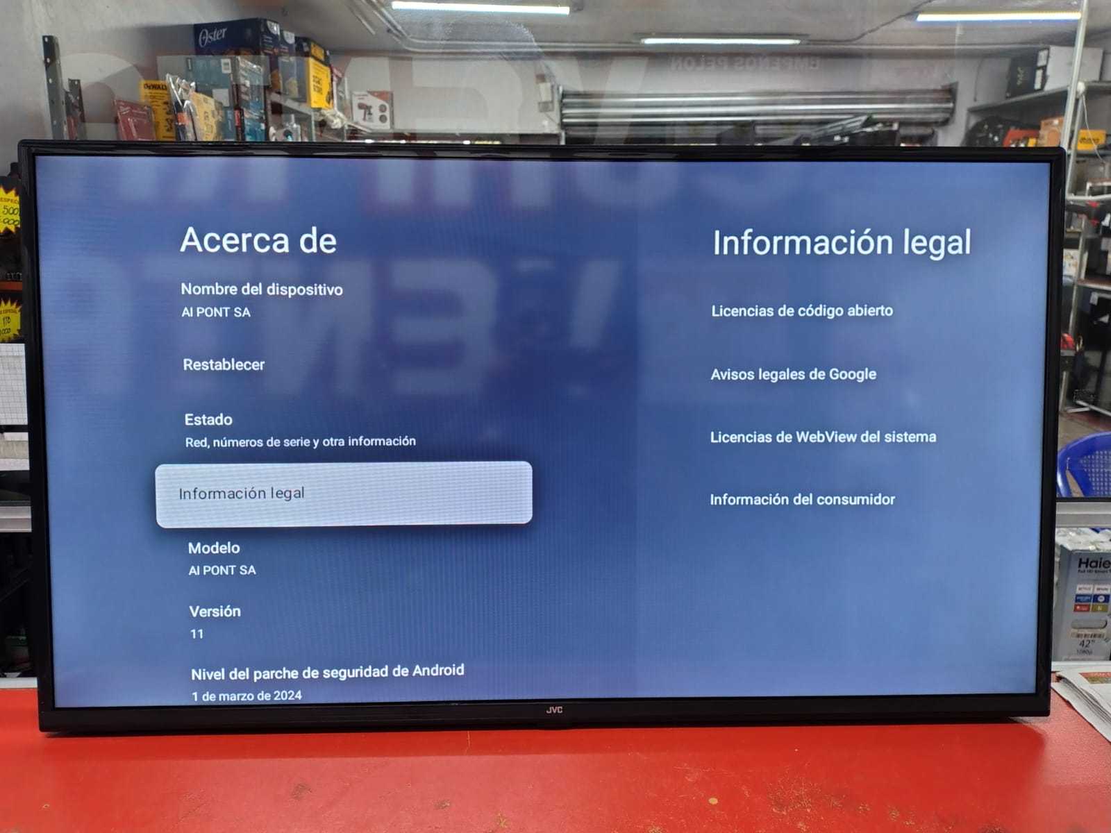 Precio 100 000,00 jvc lt 42kb438 Pantala 42 pulgadas JVC LT 42KB438 con control y patas en caja android 11