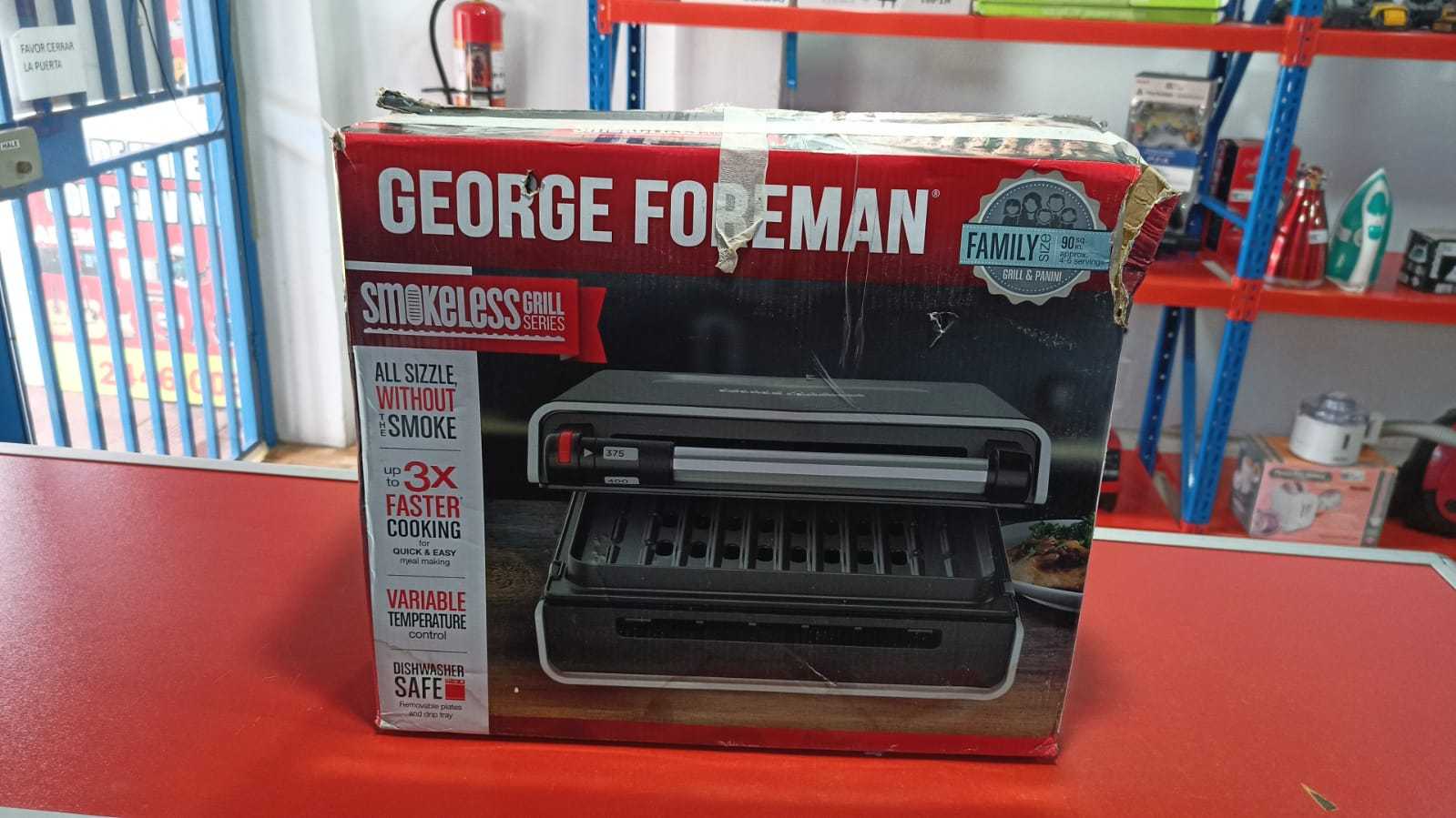 Precio 35 000,00 George Foreman  Parrilla electrica sin humo George Foreman 4-6 porciones NUEVA en caja