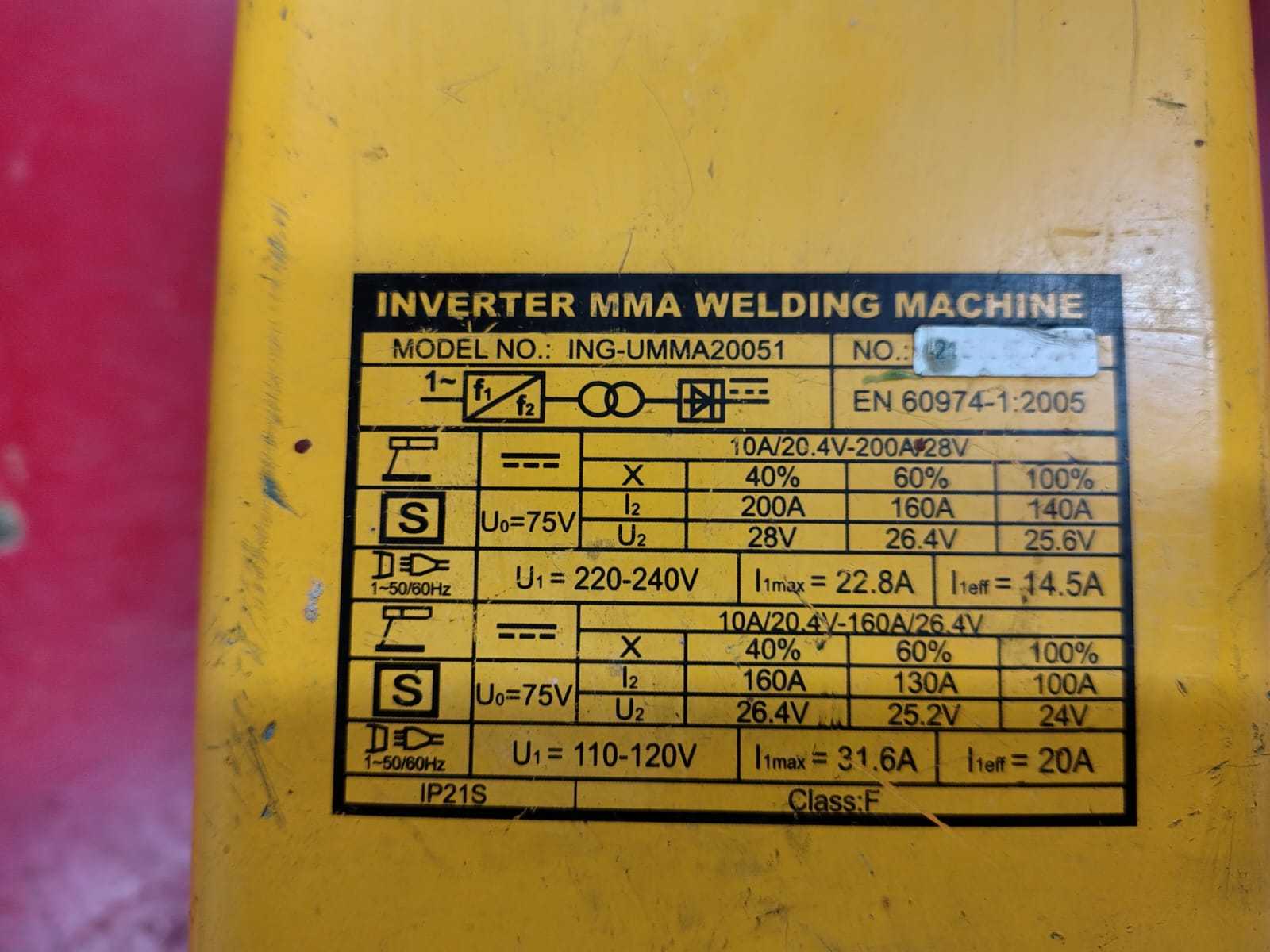 Precio 65 000,00 ingco umma20051 Inversor soldador INGCO umma20051 110 220V 200A