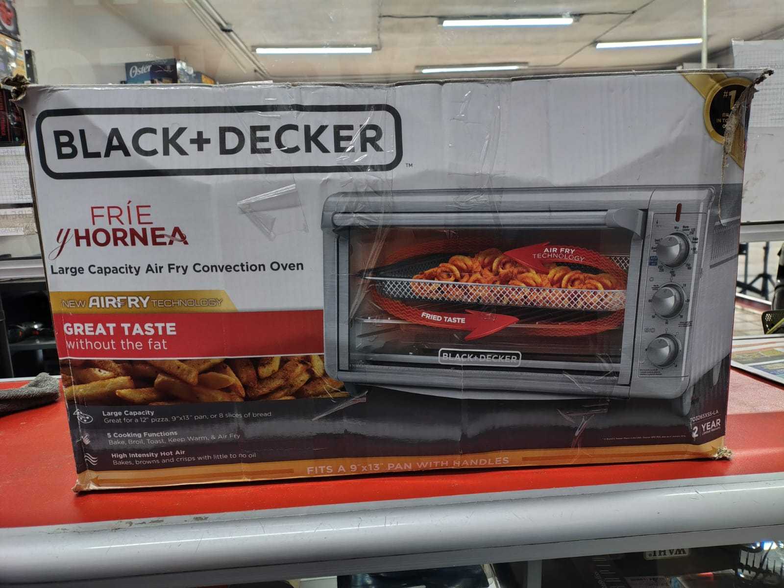Precio 55 000,00 Black   decker TO3265XSSLA Horno Tostador con función de Freír en caja