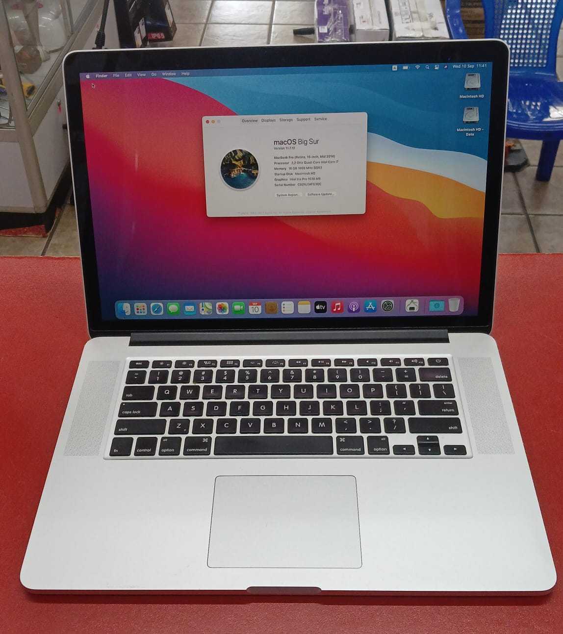Precio 150 000,00 APPLE A1398 Mac book Pro 2015 Laptop de 15 con cargador 512 SSDD  16GB ram  ciclo de carga 638