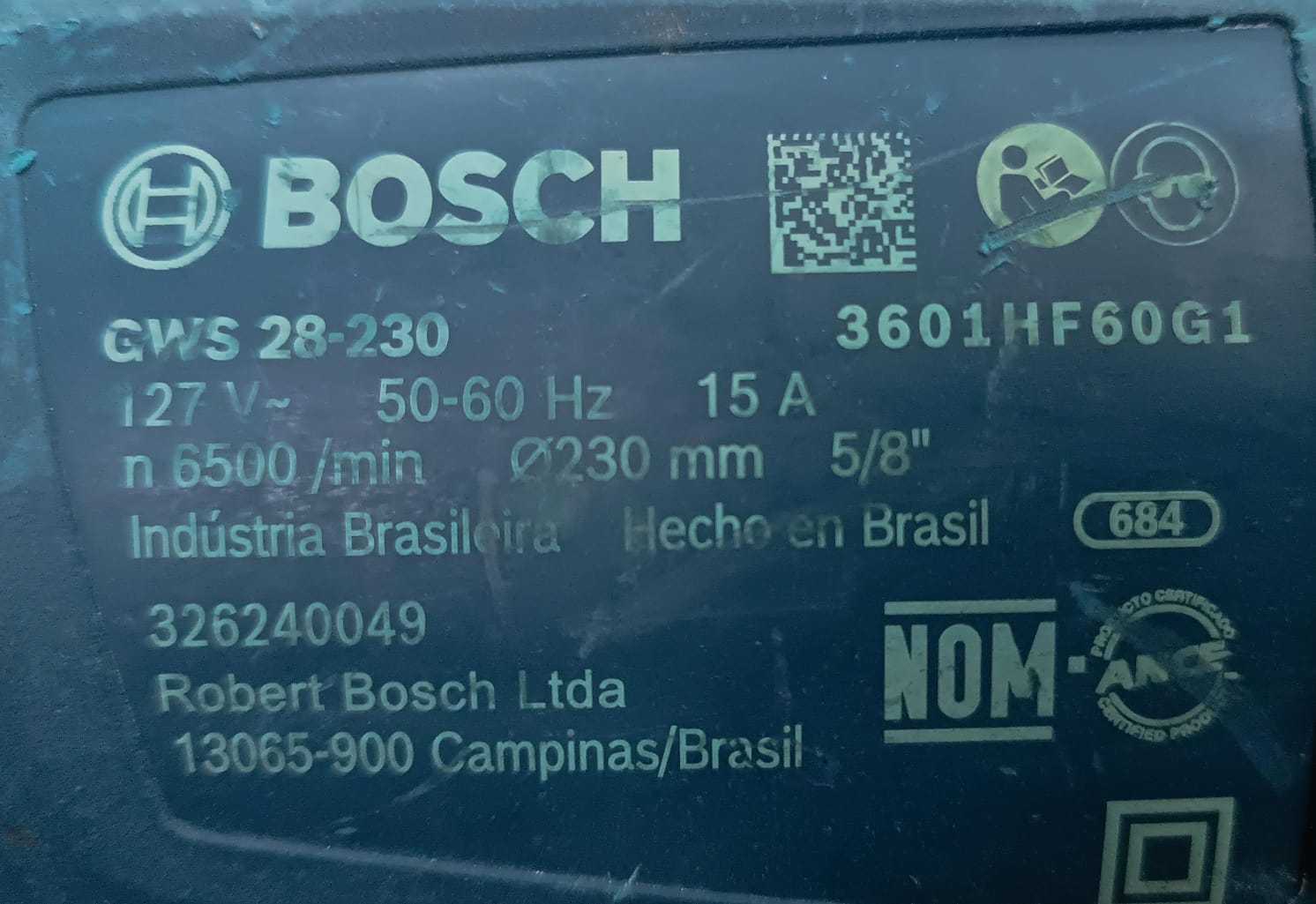 Precio 90 000,00 bosch gws 28 230 esmeriladora de 9 con puño y protector
