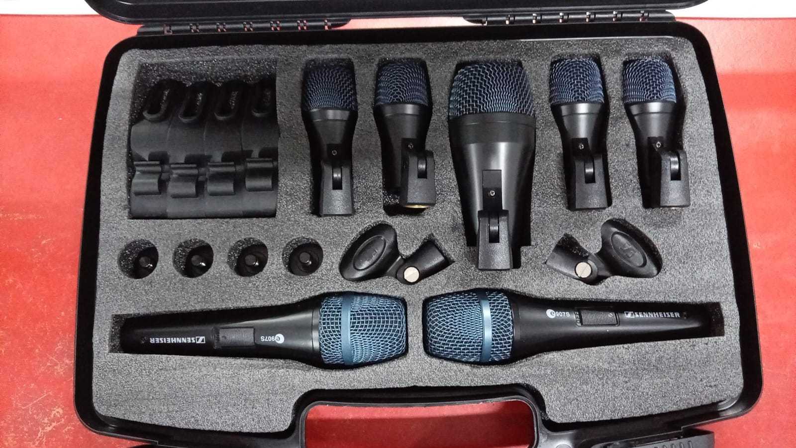 Precio 500 000,00 sennheiser evolution 900 set de microfonos para bateria en caja con estuche plastico