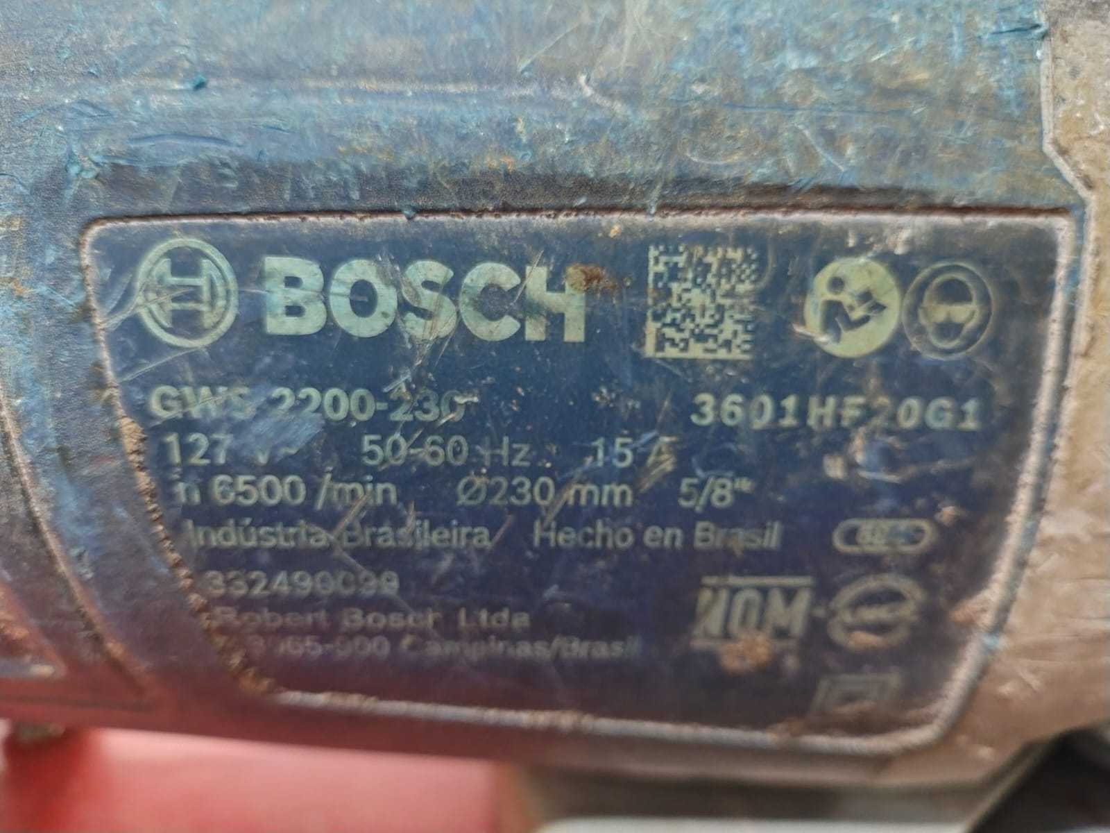 Precio 100 000,00 BOSCH GWS 2200 230 Esmeriladora de 9 pulgadas BOSCH de 2200 watts con puño y protector
