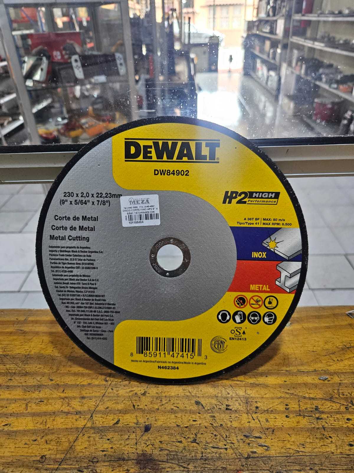 Precio 2 500,00 dewalt  Disco corte 9 pulgadas