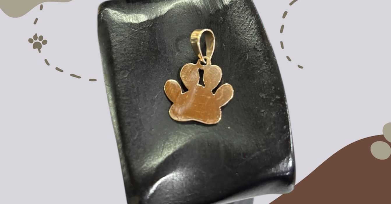 Precio 40 000,00   Dije huella perro 2cm 1.4g 10k