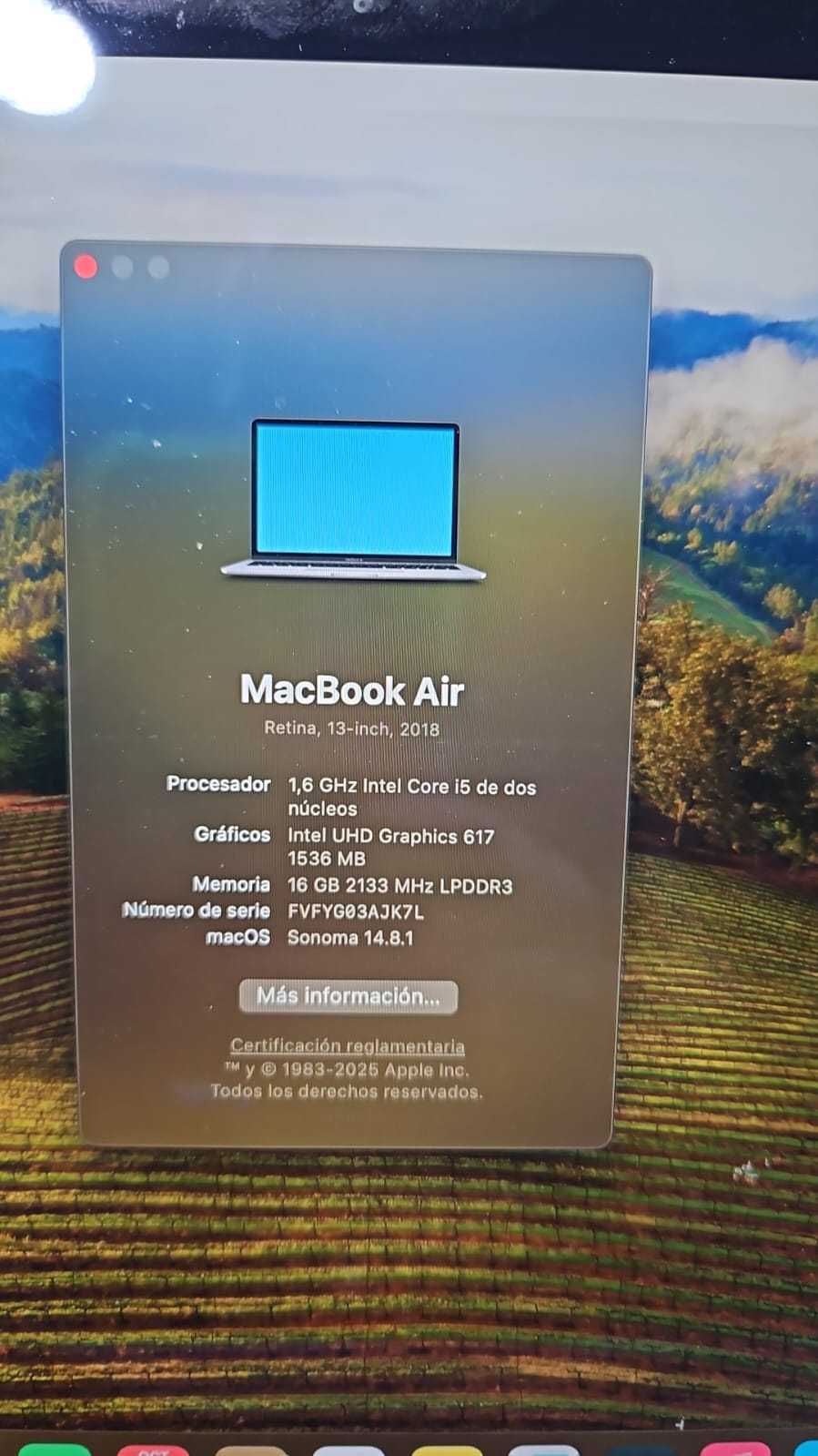 Precio 145 000,00 APPLE MACBOOK AIR 2018 MACBOOK 2018 I5 CARGADOR ESTUCHE 874 ciclos