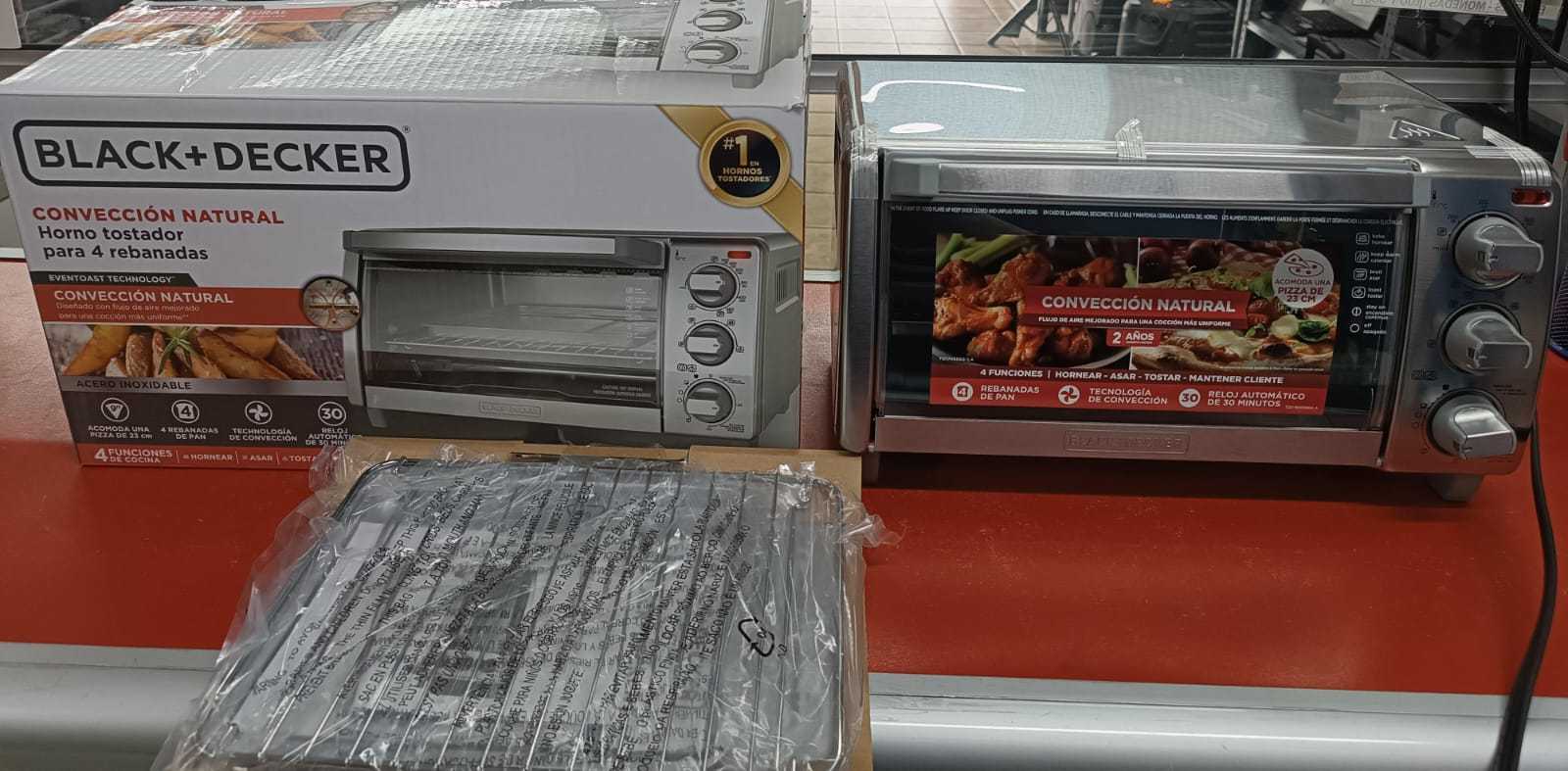 Precio 30 000,00 Black   Decker TO1745SSG LA BlackDecker horno tostador 4 funciones hornear  asar  tostar y calor