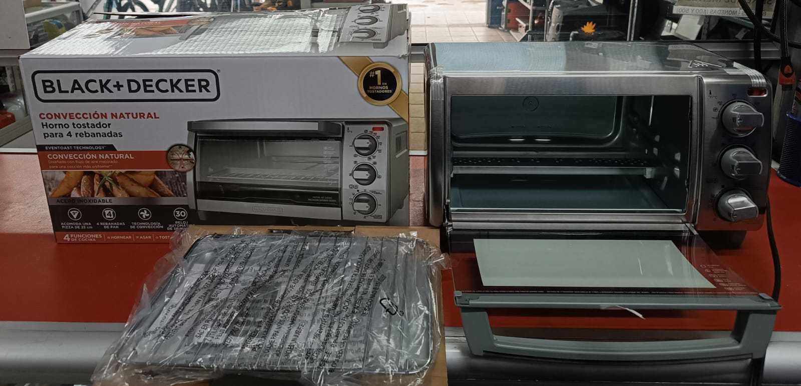 Precio 30 000,00 Black   Decker TO1745SSG LA BlackDecker horno tostador 4 funciones hornear  asar  tostar y calor